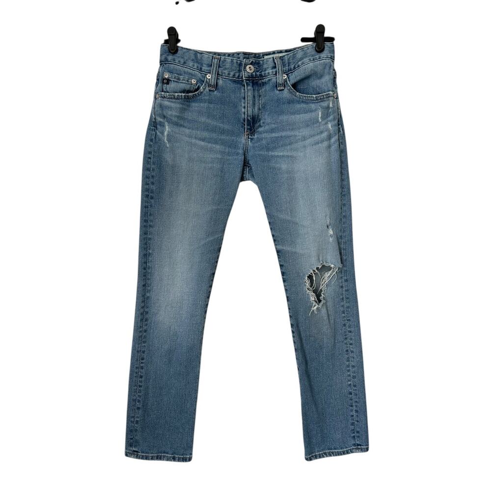 Anthropologie AG Adriano Goldschmied Jeans‎ Womens Size 26R Distressed Straight